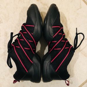 Bloch- Criss Cross Split Sole Dance Sneakers- Pink Stripe- NEW!